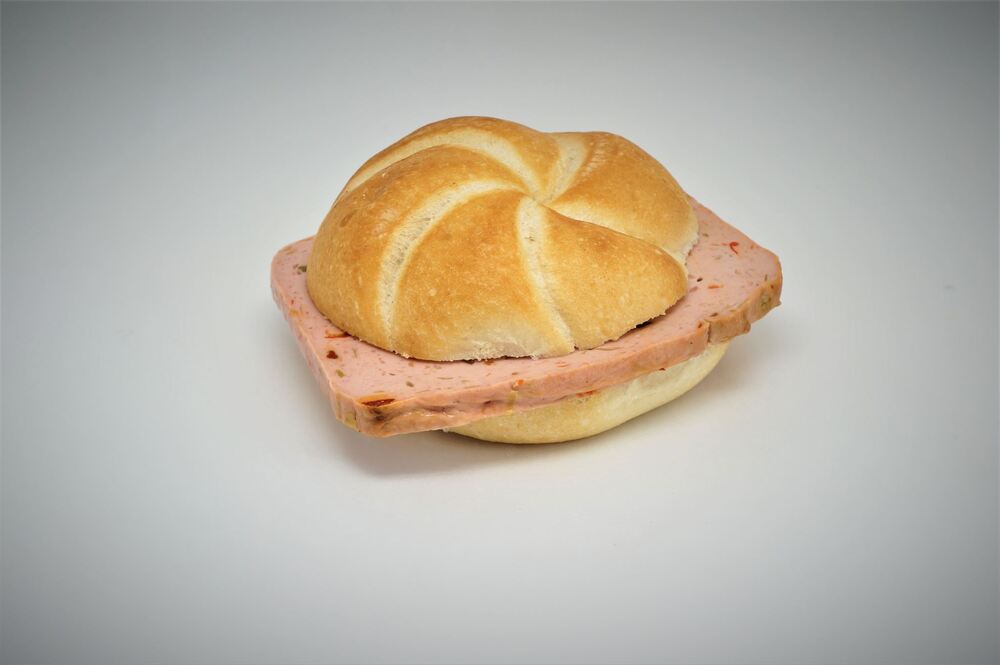 Leberkäs-Semmerl pikant