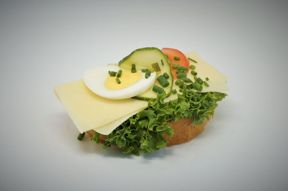 Scheibe Baguette mit Käse