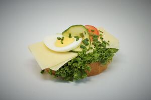 Scheibe Baguette mit Käse