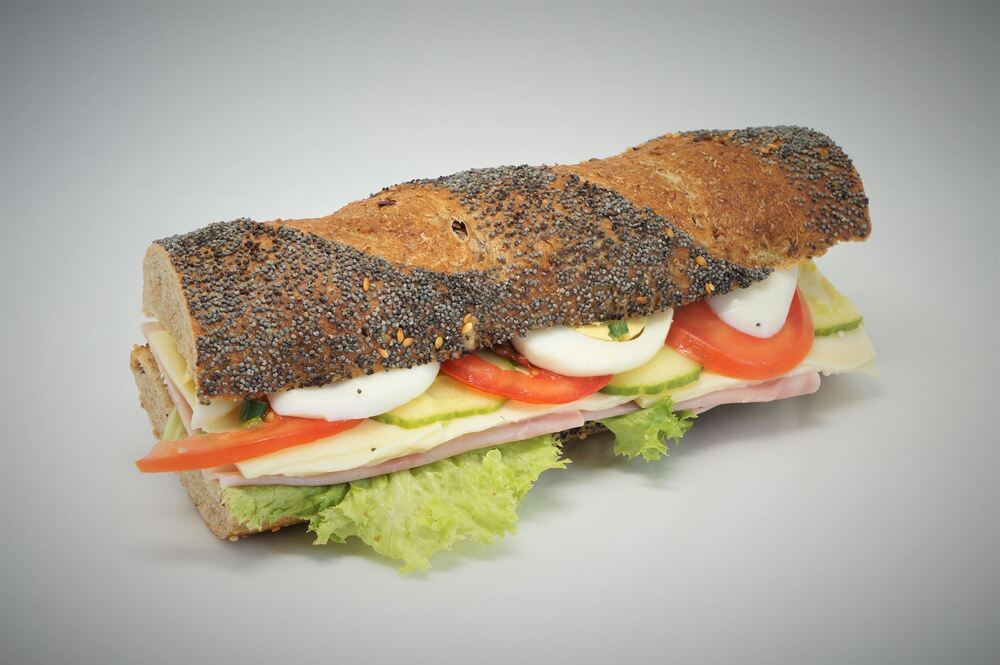 Kornsandwich mit Schinken